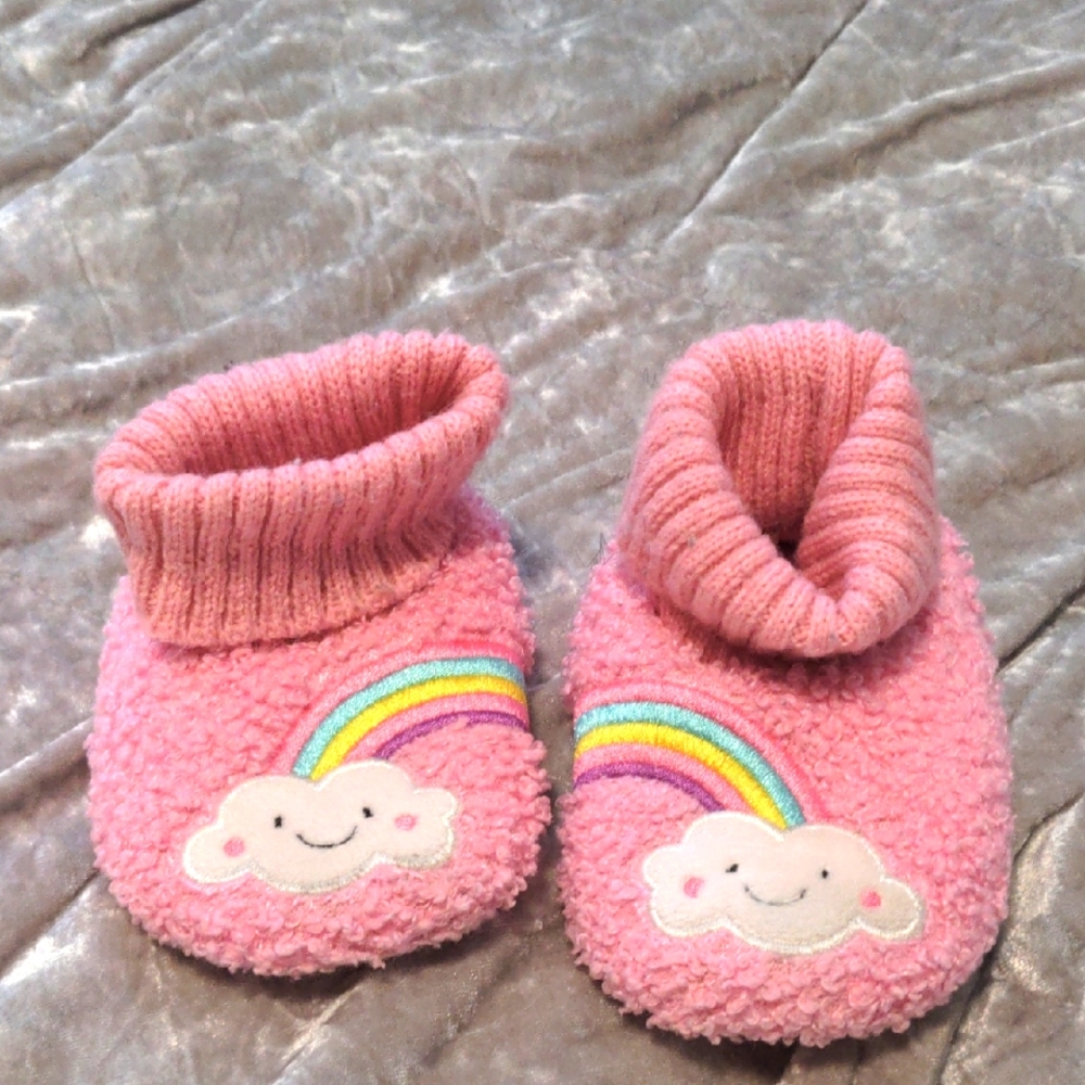 Wonder Nation Rainbow Pink Slippers (Size:4C)